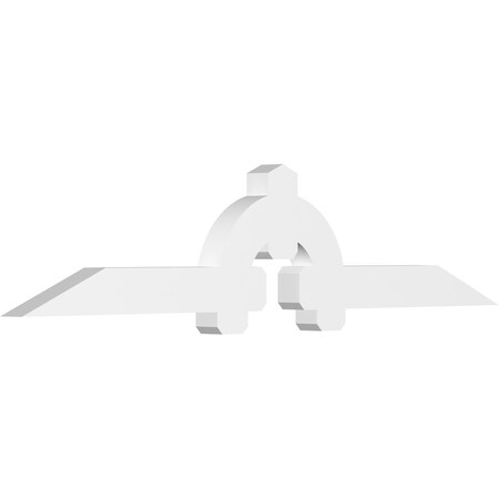 Ekena Millwork Ericson Architectural Grade PVC Gable Bracket, 96"W x 20"H x 4"D x 6"F, 5/12 Pitch GBP096X20X0406ERI00